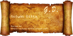Gulyás Ditta névjegykártya
